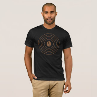 T-shirt Vague de café design minimaliste en cercle