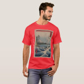 T-shirt Vague de Fuji de conceptions de Musashi (Devant entier)