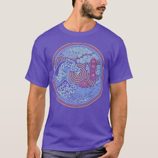 T-shirt Vague de Neon Kanagawa par Tobe Fonseca