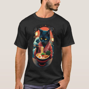 T-shirt Vague d'excellence de ramen de chat japonais Art v