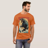 T-shirt Vague et Godzilla (Devant entier)