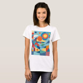 T-shirt Vague océane au lever du soleil (Devant entier)