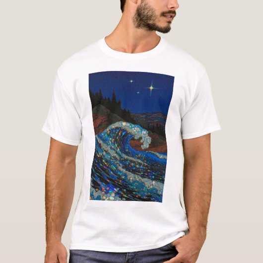 T-shirt vague océanique (Devant)