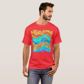 T-shirt Vague Peinture Motif. Commandez dès maintenant  (Devant entier)