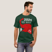 T-SHIRT VAGUE ROUGE TRUMP 2024 (Devant entier)