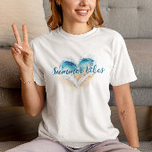 T-shirt Vague sur Beach Heart Vibes d'été
