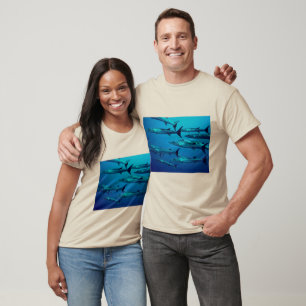 T-shirt vague tropicale de barracuda plongée sous-marine