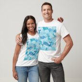 T-shirt Vagues, baleine, texture bleu enfantine (Unisexe)