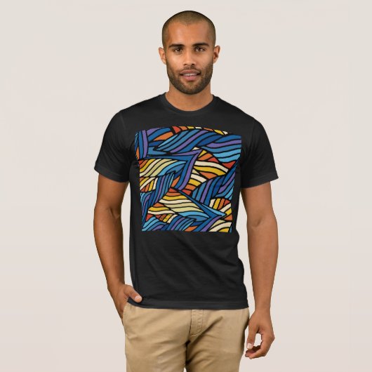 T-shirt Vagues bleues (Devant entier)