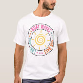 T-shirt Vagues de bateau Sun Rays Lake Day Retro (Devant)