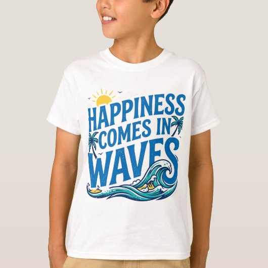 T-SHIRT VAGUES DE BONHEUR  (Devant)