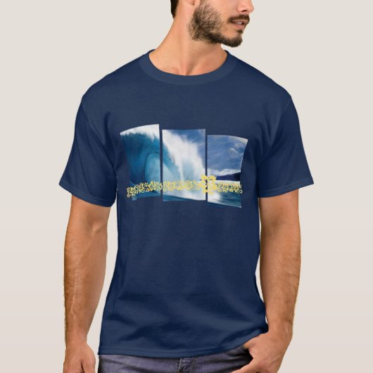 T-shirt Vagues de canalisation surfant le graphique (Devant)