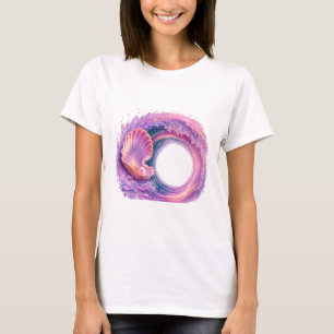 T-shirt Vagues de coquillages de rêve - Art de fantaisie d