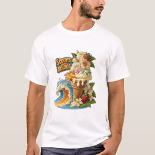 T-shirt Vagues de crème glacée tropicale avant l'école