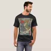 T-shirt Vagues de dragon (Devant entier)