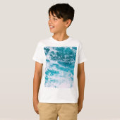 T-shirt Vagues de l'océan bleu (Devant entier)