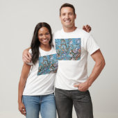 T-shirt Vagues en bleu acrylique pour l'art Abstrait (Unisex)