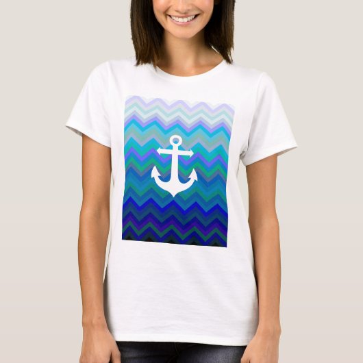 T-shirt Vagues et Ancre (Devant)