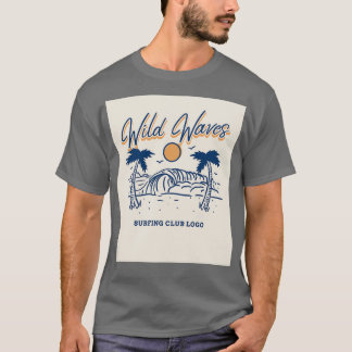 T-shirt Vagues sauvages vintages