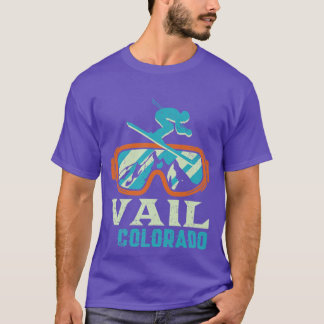 T-shirt Vail Colorado Montagne Vintage Retro Ski et Sn