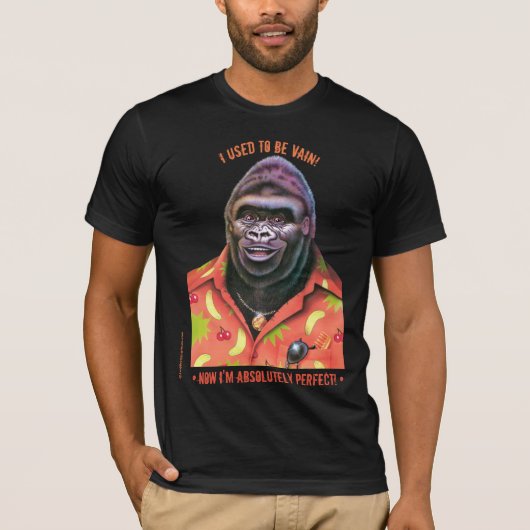 T shirt Vain Gorilla ontwerp. (Voorkant)