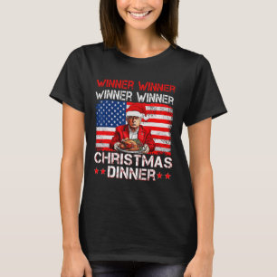 T-shirt Vainqueur de Trump Dîner de Noël Père Noël A