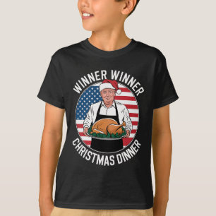 T-shirt Vainqueur de Trump Dîner de Noël Père Noël A
