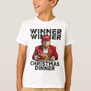 T-shirt Vainqueur de Trump Dîner de Noël Père Noël A