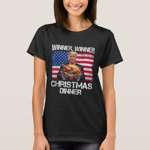 T-shirt Vainqueur de Trump Dîner de Noël Père Noël A