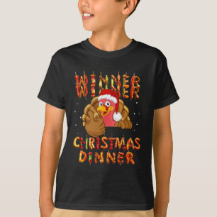 T-shirt Vainqueur du dîner de Noël Père Noël Trump T