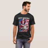 T-shirt Vainqueur du dîner de Noël Père Noël Trump Ugly Sw (Devant entier)