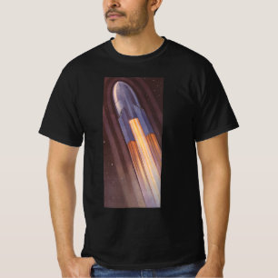 T-shirt Vaisseaux spatiaux de science-fiction vintage fusé
