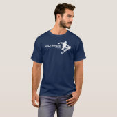 T-shirt Val Thorens France Snowboardeur (Devant entier)