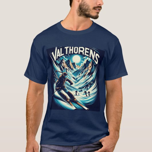 T-shirt Val Thorens Ski & Snowboard (Devant)