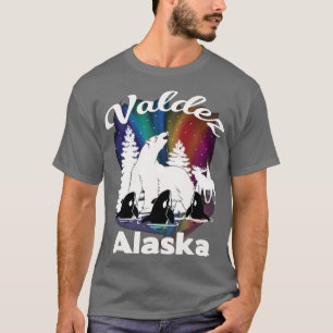 T-shirt Valdez Alaska Aurora Borealis Ours polaire Orca Mo
