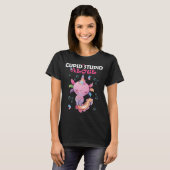 T-shirt valentin drôle axolotl rose (Devant entier)