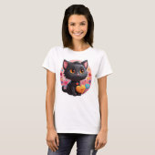 T-shirt Valentine Black Kitten (Devant entier)