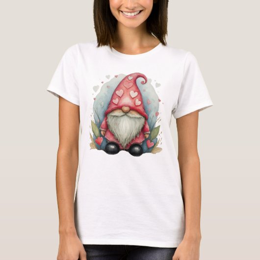 T-shirt Valentine Gnome In Love, Gnome Valentines (Devant)
