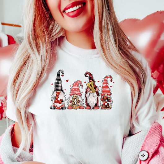 T-shirt Valentine Gnomes, Gnome Love