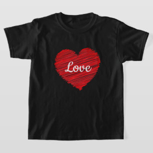 T-shirt Valentine Heart Girls