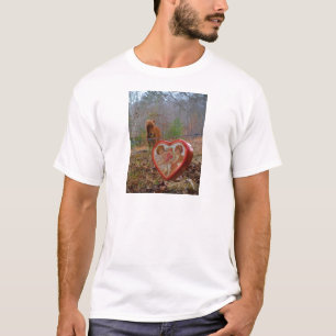 T-shirt Valentine Heart Miniature Brown Horse