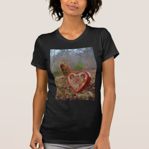T-shirt Valentine Heart Miniature Brown Horse