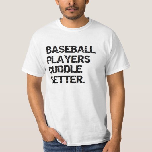 T-shirt valentine : les joueurs de baseball caressent (Devant)