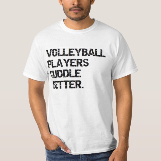 T-shirt valentine : les joueurs de volleyball caressent (Devant)