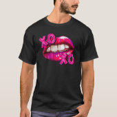 T-shirt Valentine Lèvres XOXO Valentine's Day femmes fille (Devant)