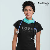 T-shirt Valentine Moderne Noir Simple Élégante Typographie