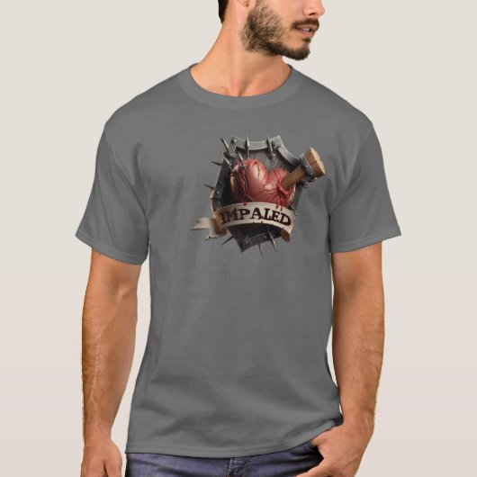 T-shirt Valentine noire (Devant)