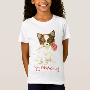T-Shirt Valentine Papillon rose