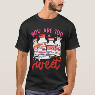 T-shirt Valentine Pharmaciste Infirmière diabétique Diabèt