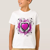 T-shirt Valentine Purple Heart (Devant)